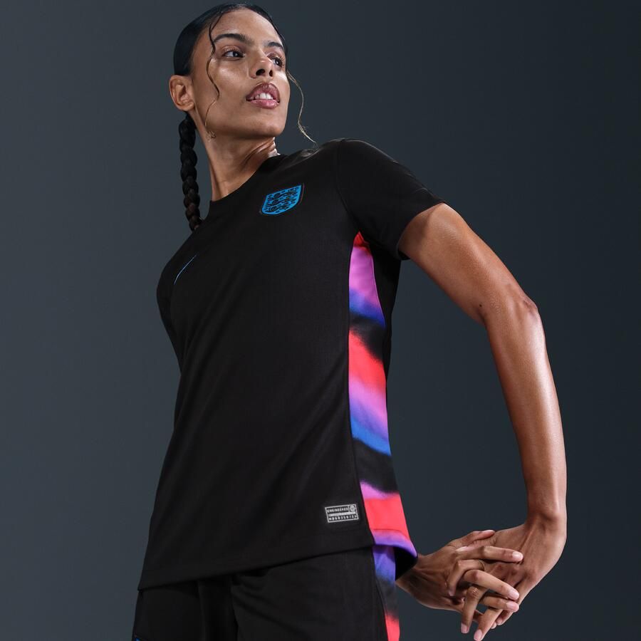 Nike Engeland 2025 Stadium Uit (vrouwenelftal) Dri-FIT replicavoetbalshirt voor dames Zwart - Foto 2