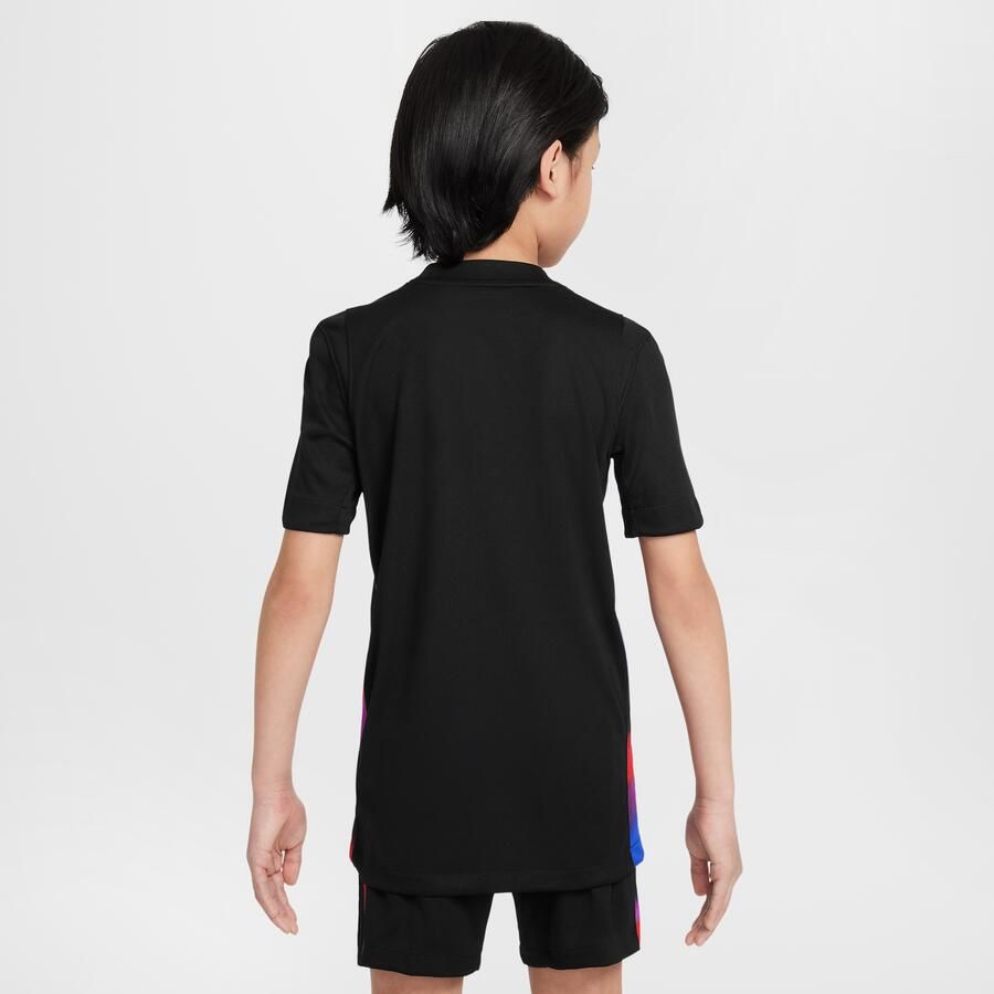 Nike Engeland 2025 Stadium Uit (vrouwenelftal) Dri-FIT replicavoetbalshirt voor kids Zwart