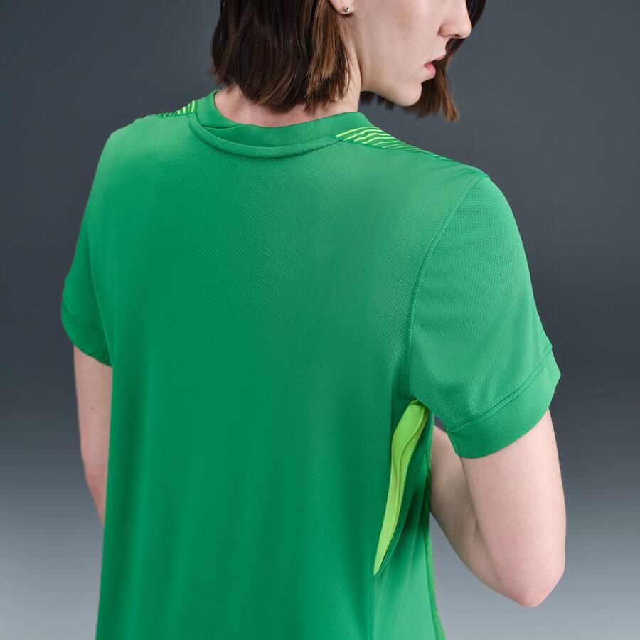 Nike Engeland 2025 26 Stadium Goalkeeper Dri-FIT replicavoetbalshirt met korte mouwen voor dames Groen