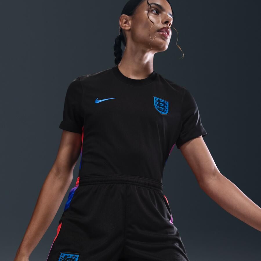 Nike Engeland 2025 26 Stadium Uit Dri-FIT replicavoetbalshorts voor dames Zwart
