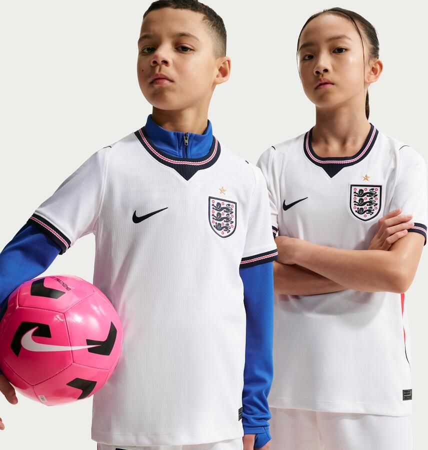 Nike Engeland 2026 Stadium Thuis replica voetbalshirt met Dri-FIT voor kids Wit