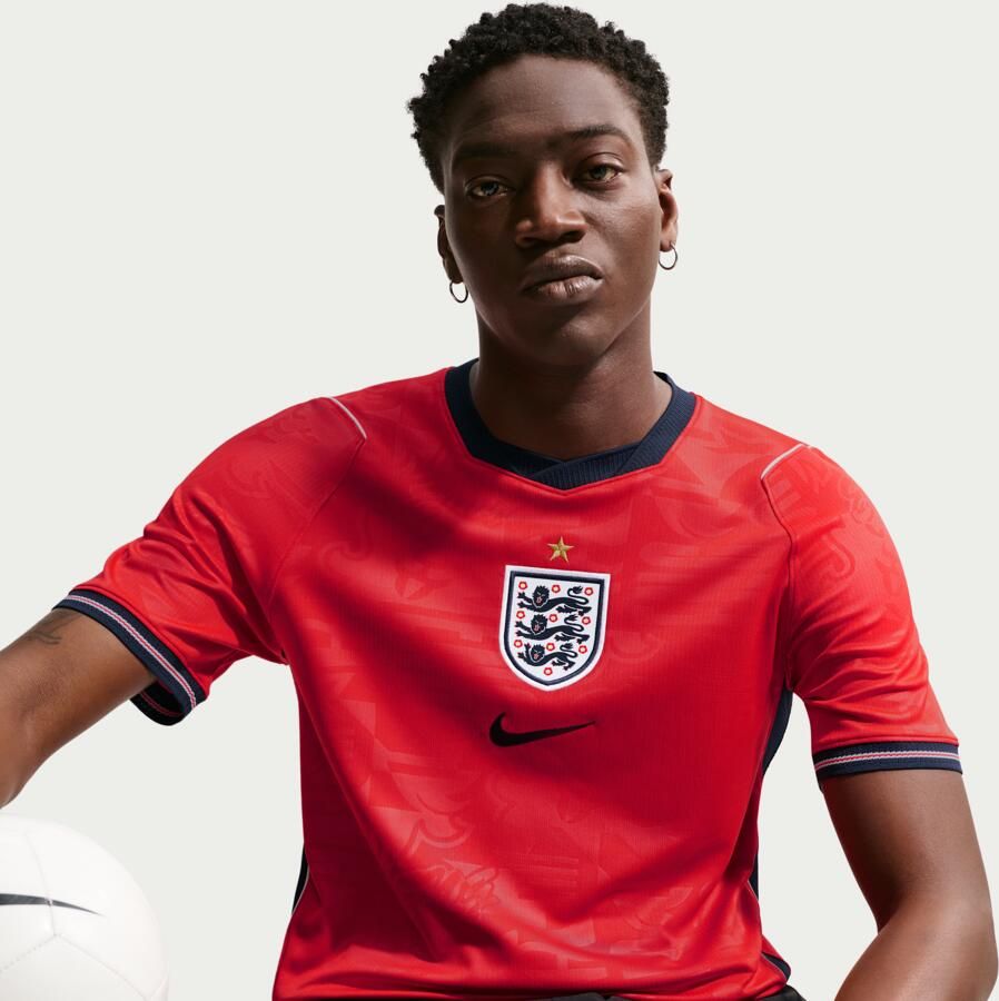 Nike Engeland 2026 Stadium Uit Dri-FIT replica voetbalshirt voor heren Rood - Foto 3