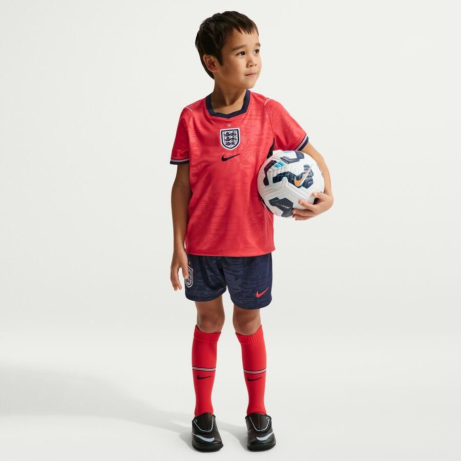 Nike Engeland 2026 Stadium Uit driedelig replicavoetbaltenue voor kleuters Rood