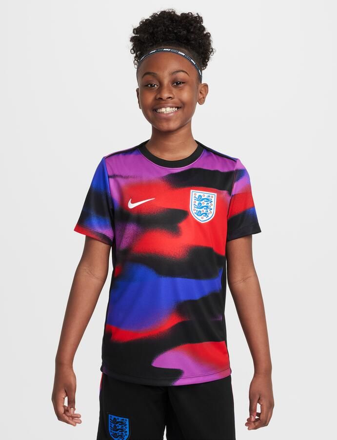 Nike Engeland Academy Pro Dri-FIT warming-uptop met korte mouwen voor kids Blauw - Foto 4