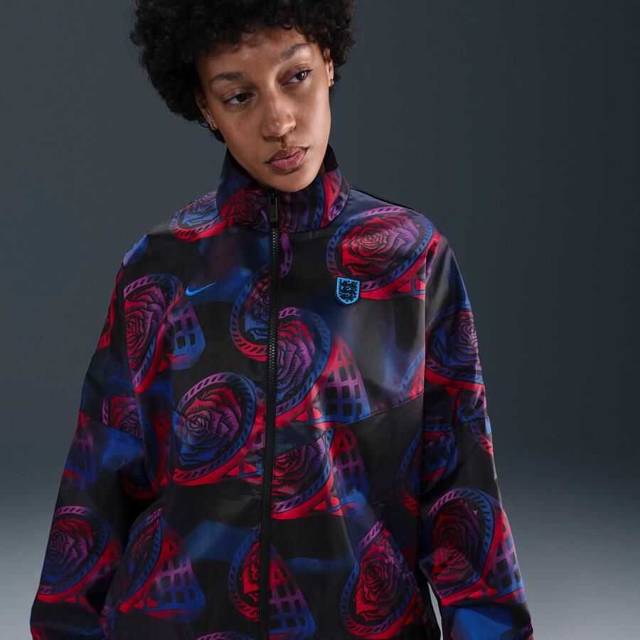 Nike Engeland Essential Windrunner geweven voetbaljack voor dames Zwart - Foto 4