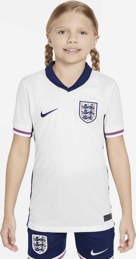 Nike Engeland (herenelftal) 2024 25 Stadium Thuis Dri-FIT replica voetbalshirt voor kids Wit - Foto 3