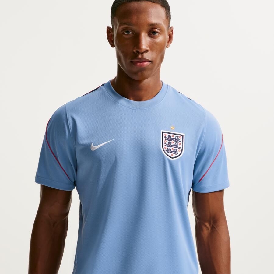 Nike Engeland Strike Dri-FIT voetbaltop met korte mouwen voor heren Blauw