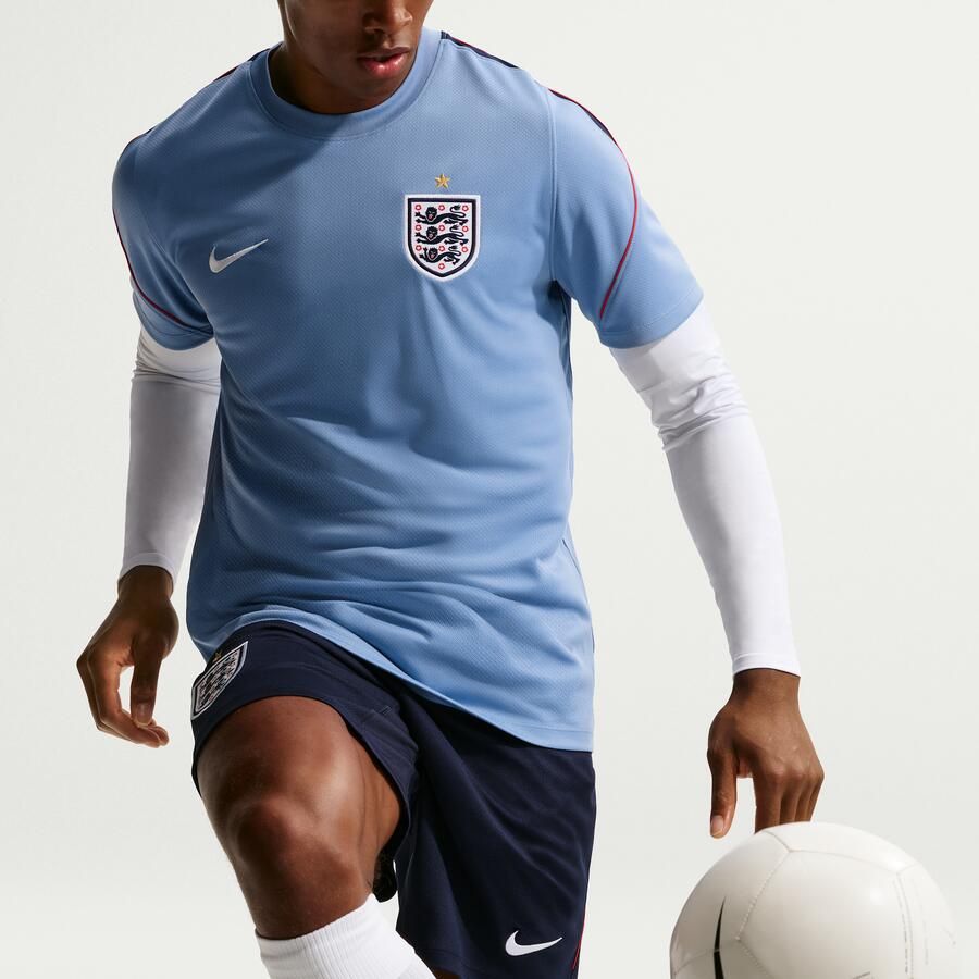 Nike Engeland Strike Dri-FIT voetbaltop met korte mouwen voor heren Blauw - Foto 3