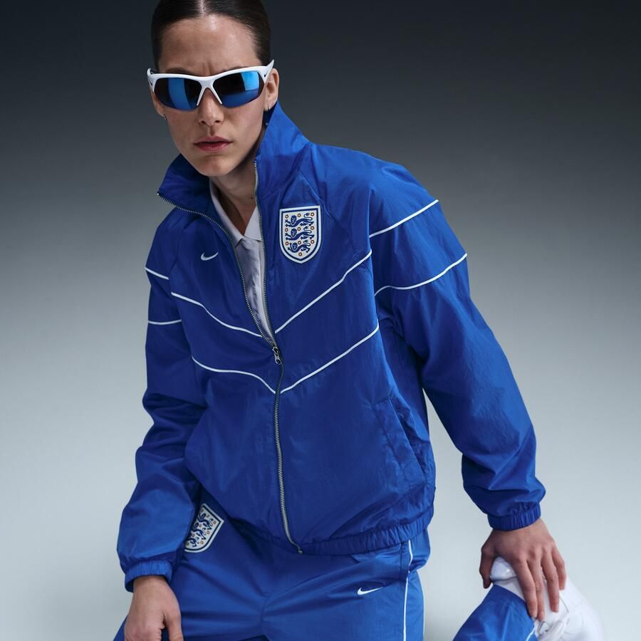 Nike Engeland Windrunner geweven voetbaljack met uv-bescherming voor dames Blauw - Foto 2