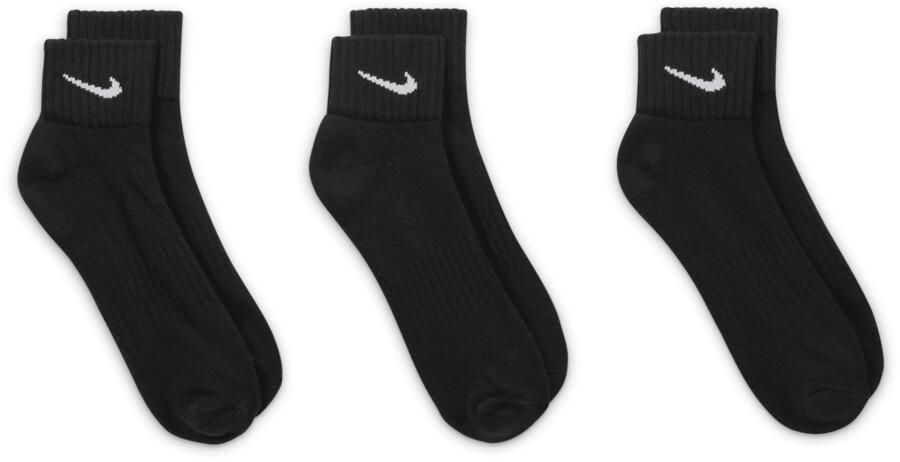 Nike Enkelsokken met demping (3 paar) Zwart - Foto 3