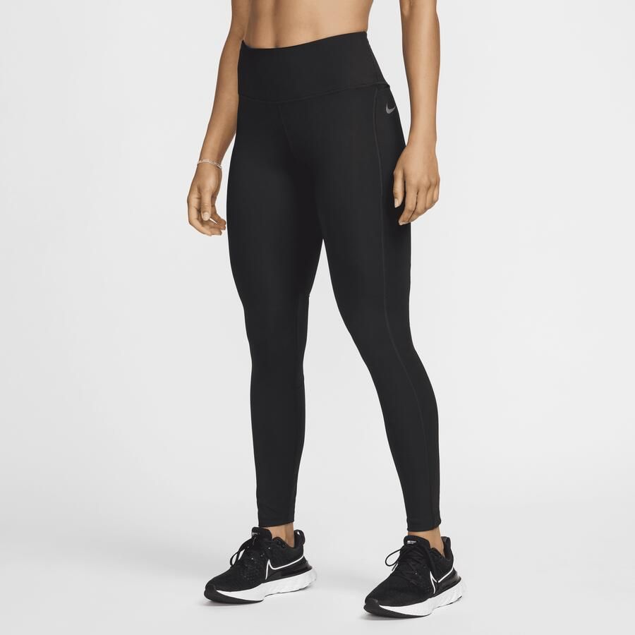 Nike Epic Fast Hardlooplegging met halfhoge taille en zak voor dames Zwart - Foto 2