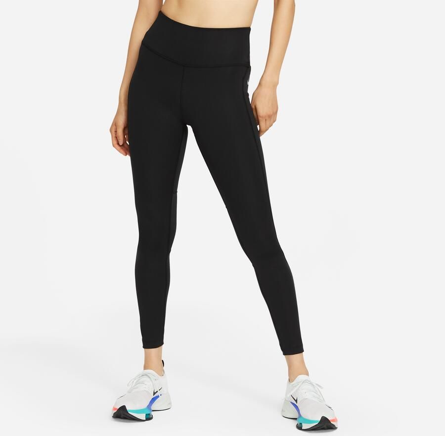 Nike Epic Fast Hardlooplegging met halfhoge taille en zak voor dames Zwart - Foto 3