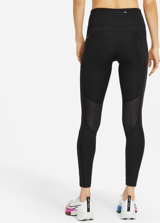 Nike Epic Fast Hardlooplegging met halfhoge taille en zak voor dames Zwart - Foto 5