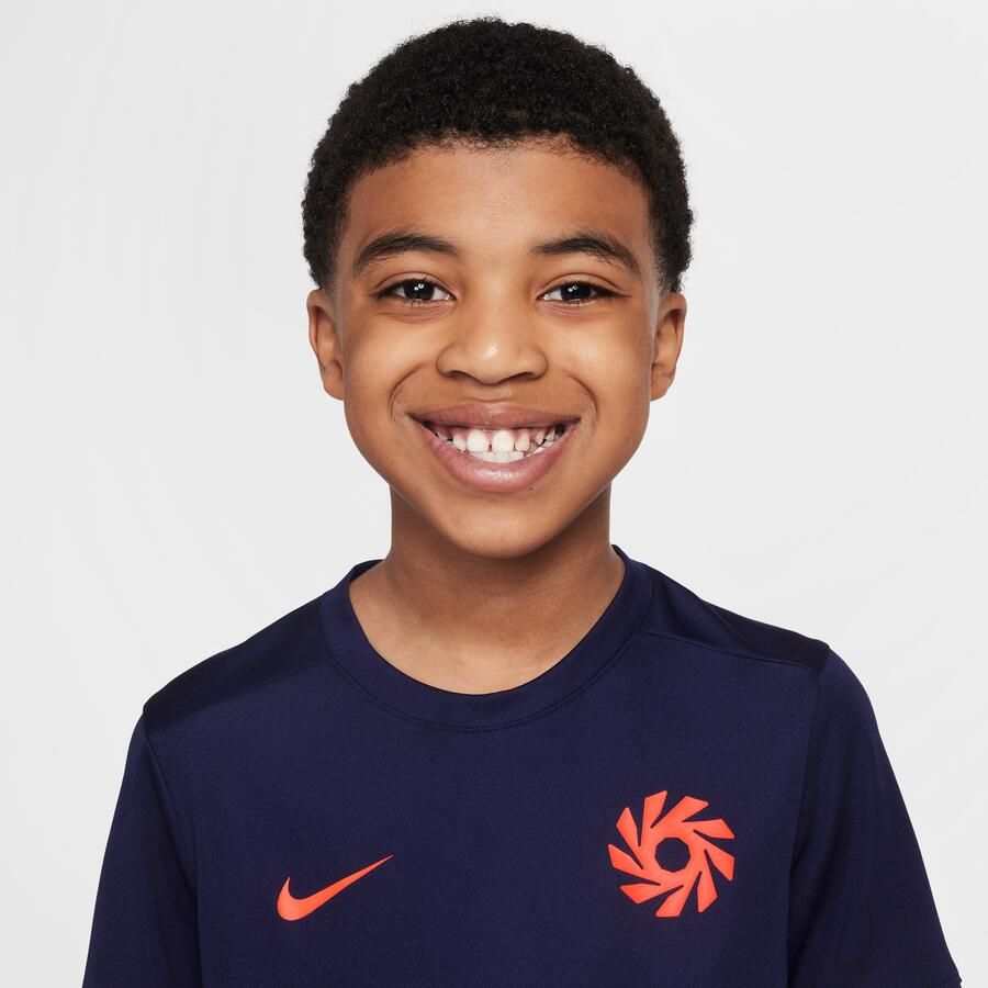 Nike Erling Haaland Academy Dri-FIT voetbaltop met korte mouwen voor kids Blauw
