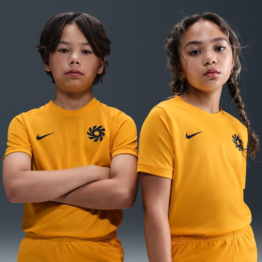 Nike Erling Haaland Academy Dri-FIT voetbaltop met korte mouwen voor kids Geel - Foto 4