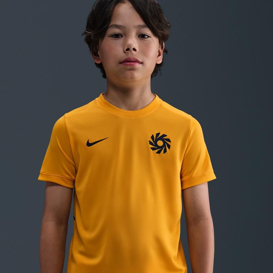 Nike Erling Haaland Academy Dri-FIT voetbaltop met korte mouwen voor kids Geel - Foto 2