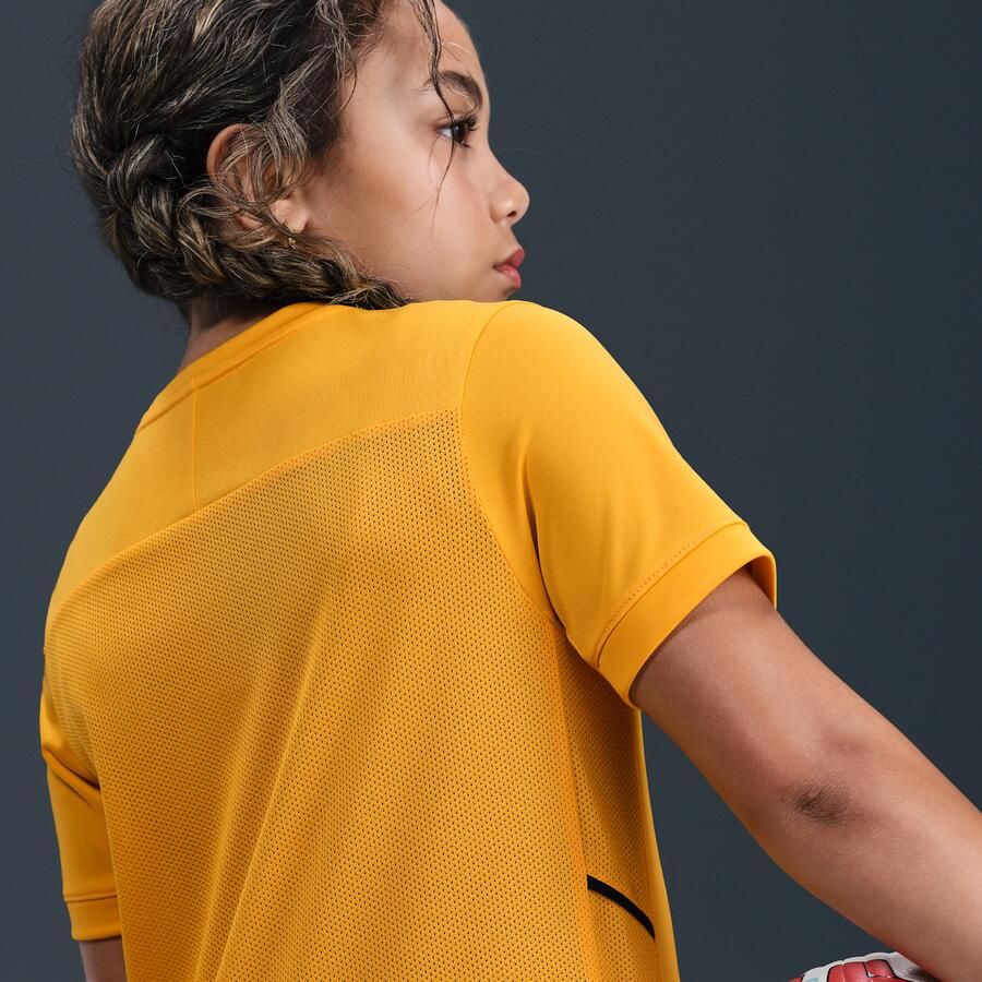 Nike Erling Haaland Academy Dri-FIT voetbaltop met korte mouwen voor kids Geel - Foto 3