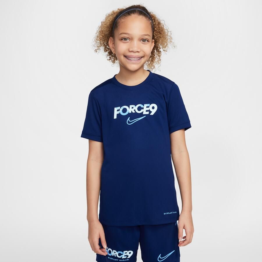Nike Erling Haaland Academy voetbaltop met Dri-FIT voor kids Blauw - Foto 2