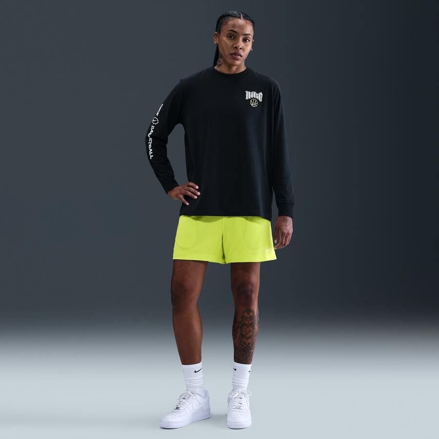 Nike Essential Dri-FIT mesh basketbalshorts voor dames Groen - Foto 4