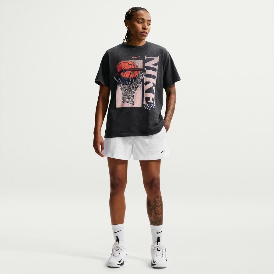 Nike Essential Dri-FIT mesh basketbalshorts voor dames Wit - Foto 1