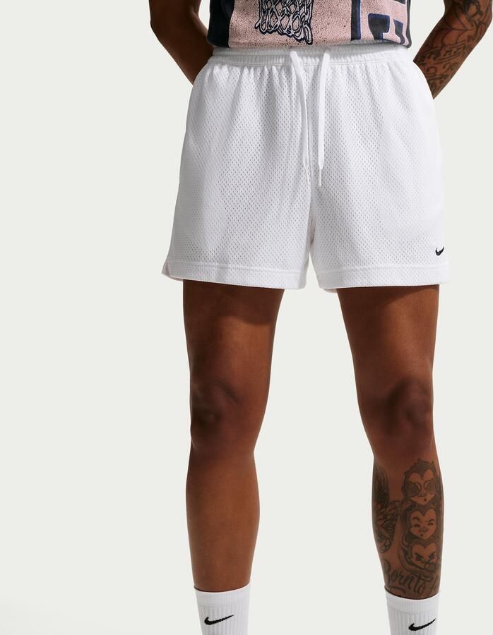 Nike Essential Dri-FIT mesh basketbalshorts voor dames Wit - Foto 3