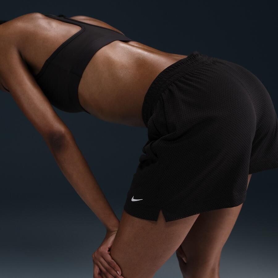 Nike Essential Dri-FIT mesh basketbalshorts voor dames Zwart - Foto 2