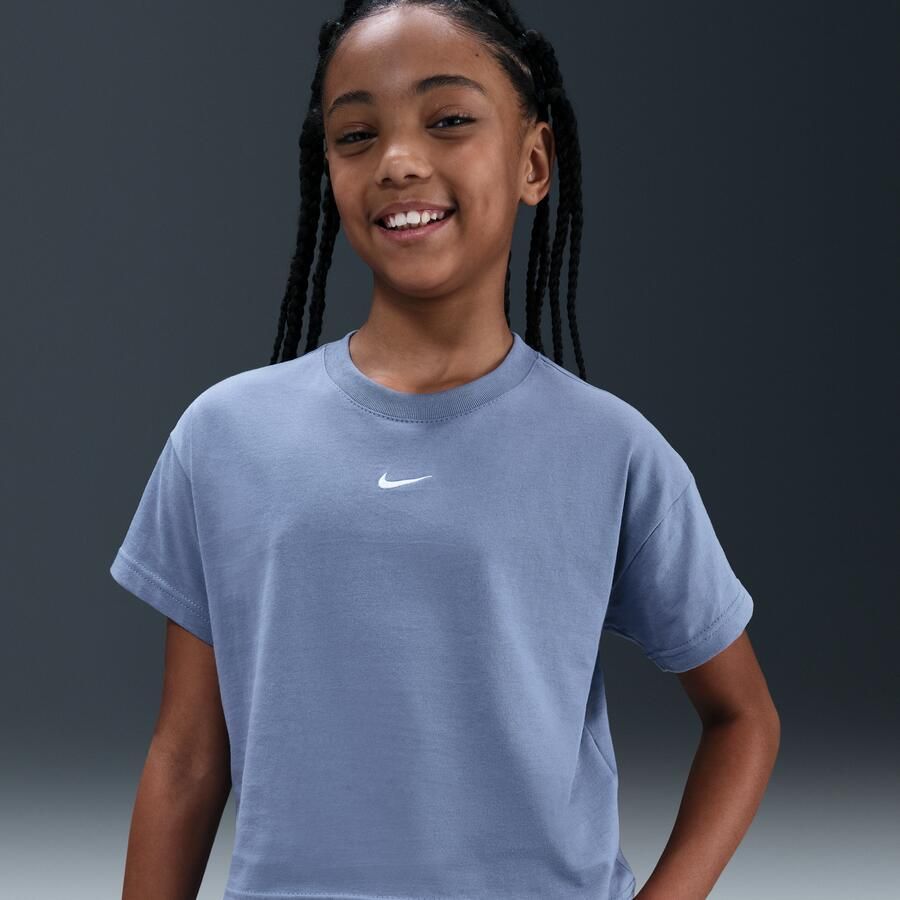 Nike Essential T-shirt voor meisjes Blauw - Foto 4