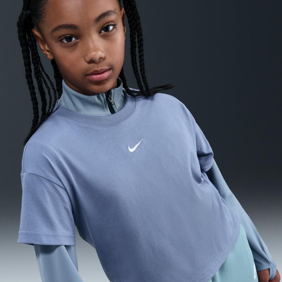 Nike Essential T-shirt voor meisjes Blauw - Foto 2