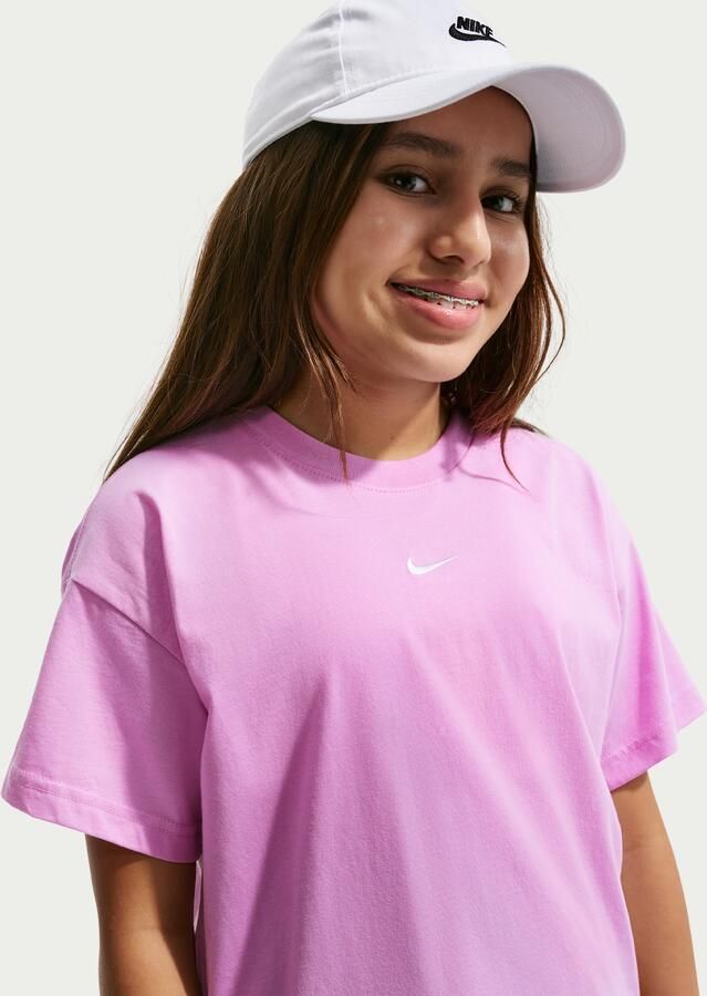 Nike Essential T-shirt voor meisjes Paars - Foto 4