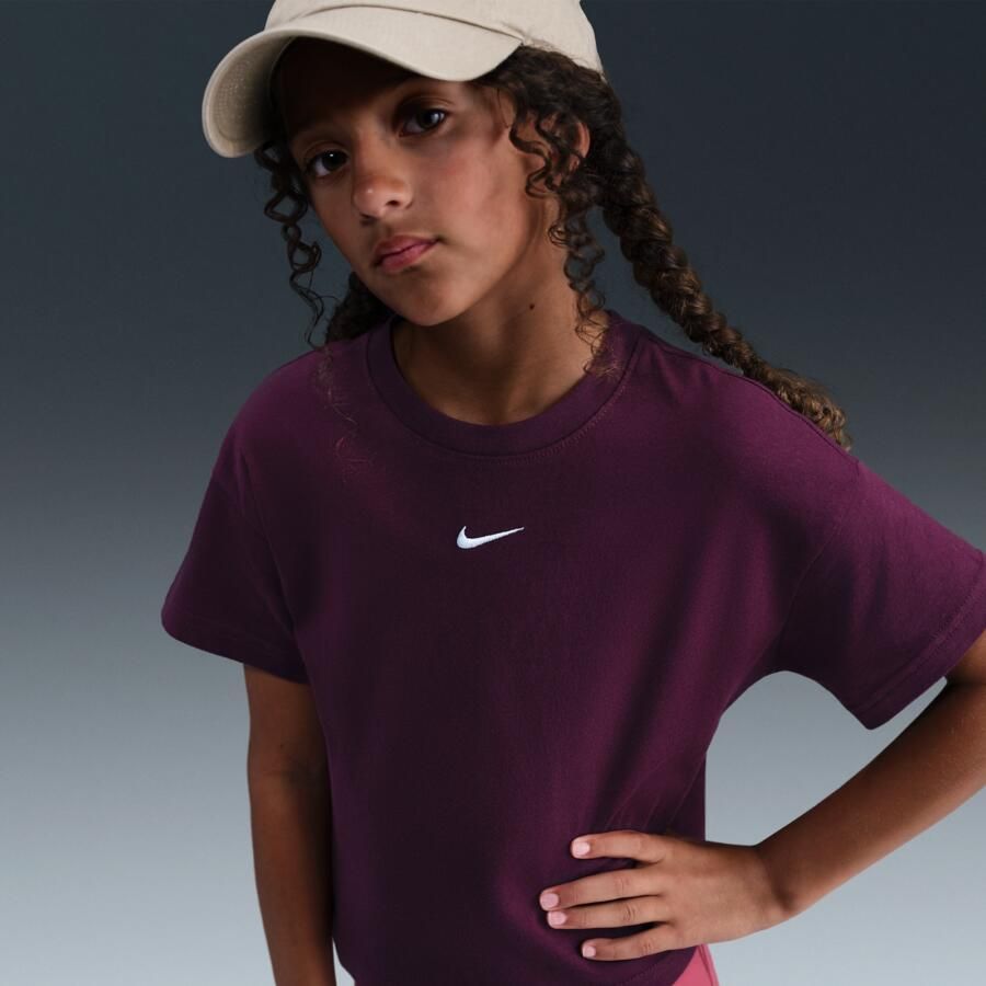 Nike Essential T-shirt voor meisjes Rood - Foto 4