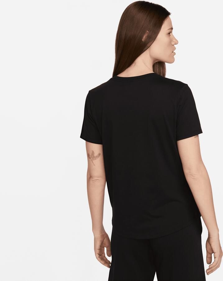 Nike Gedrukt Katoen Ronde Hals T-shirt Black Dames - Foto 4