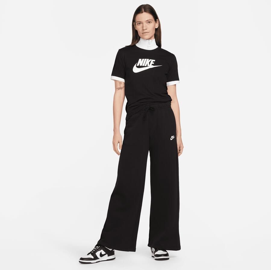 Nike Gedrukt Katoen Ronde Hals T-shirt Black Dames