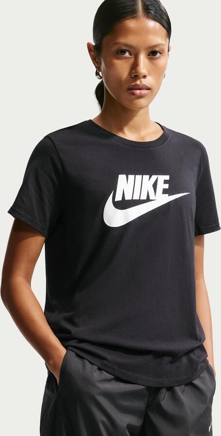 Nike Gedrukt Katoen Ronde Hals T-shirt Black Dames - Foto 8