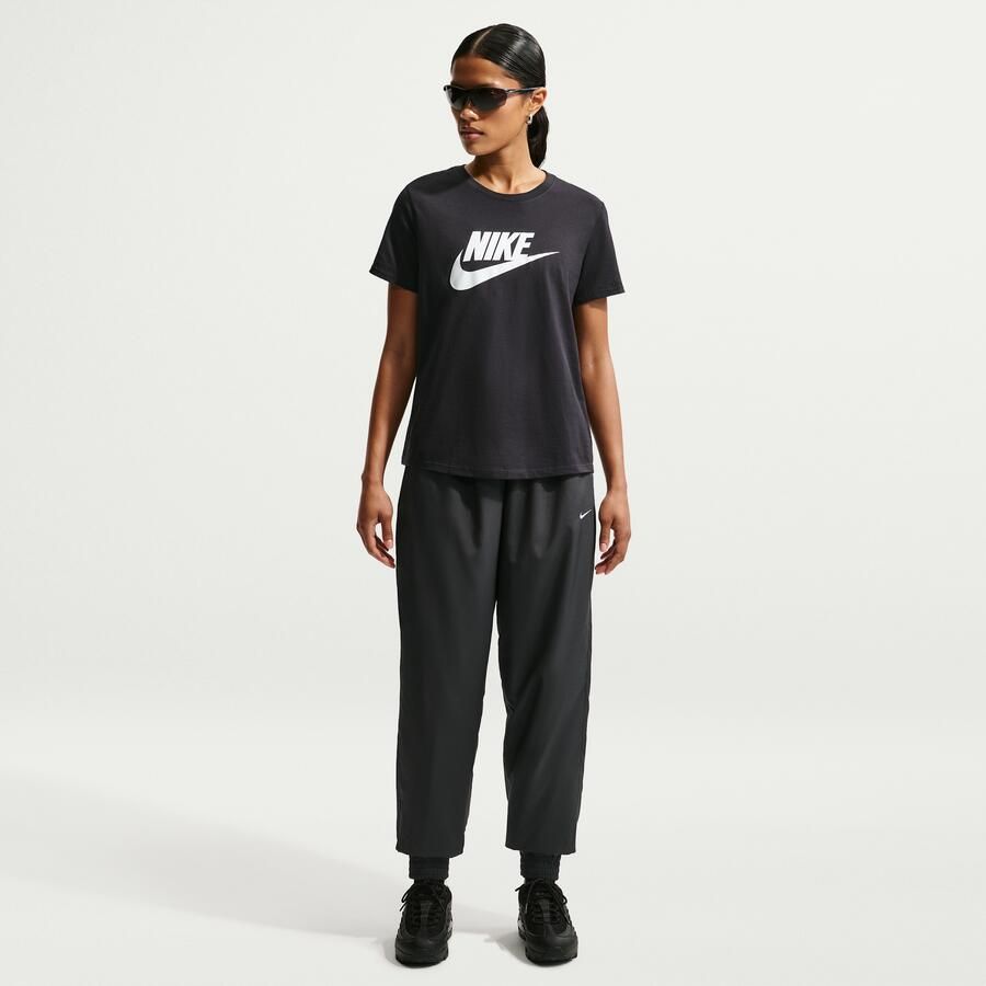 Nike Gedrukt Katoen Ronde Hals T-shirt Black Dames - Foto 2