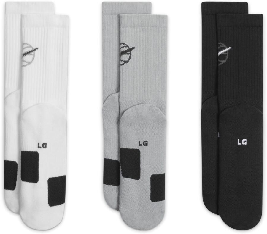 Nike Everyday Crew Basketbalsokken (3 paar) Meerkleurig