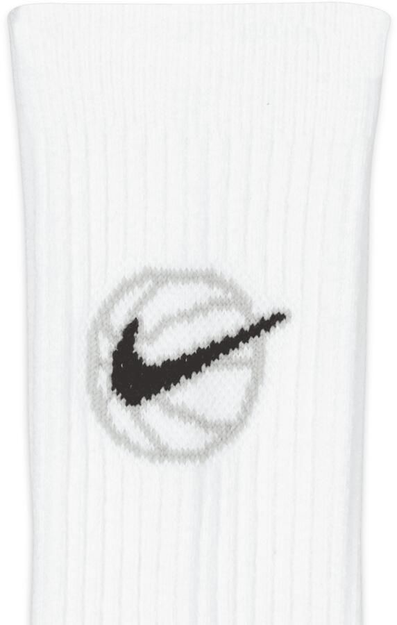Nike Everyday Crew Basketbalsokken (3 paar) Wit - Foto 4