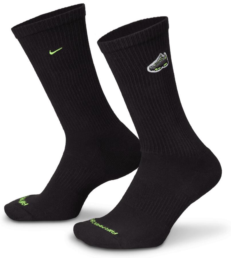 Nike Everyday Cushioned crew-sokken (1 paar) Zwart