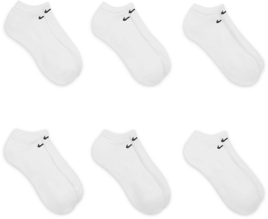 Nike Everyday Cushioned Onzichtbare trainingssokken (6 paar) Wit - Foto 3