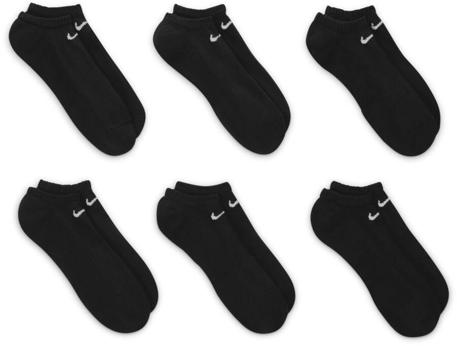 Nike Everyday Cushioned Onzichtbare trainingssokken (6 paar) Zwart - Foto 2