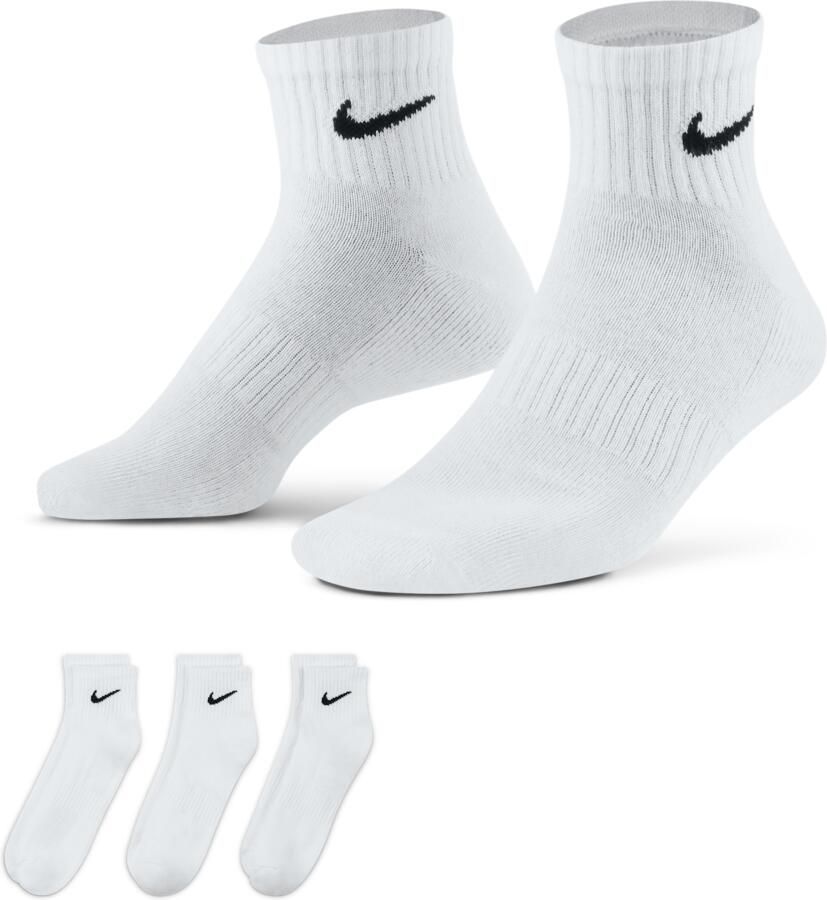 Nike Everyday Cushioned Trainingsenkelsokken (3 paar) Wit - Foto 4
