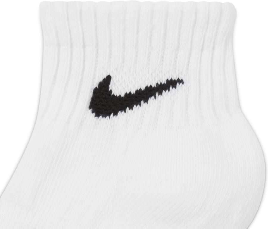 Nike Everyday Enkelsokken met demping voor kleuters (3 paar) Wit