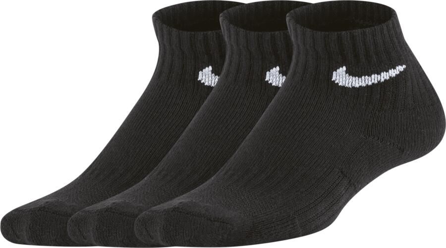 Nike Everyday Enkelsokken met demping voor kleuters (3 paar) Zwart - Foto 2
