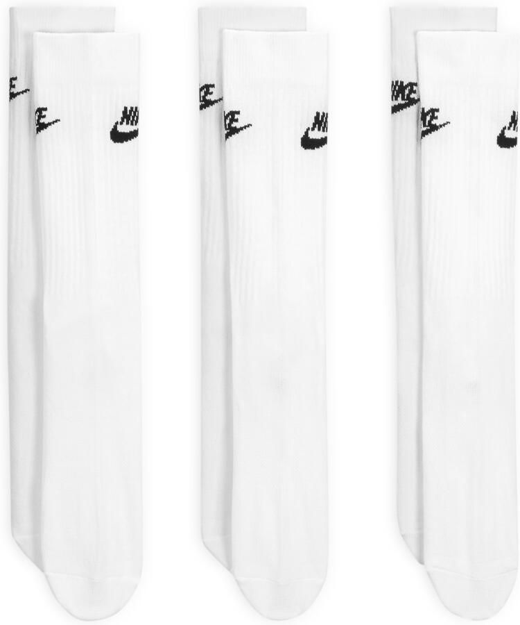Nike Sportswear Everyday Essential Crew Socks (3 Pairs) Lang Kleding white black maat: 39-42 beschikbare maaten:39-42 43-46-48 - Foto 6