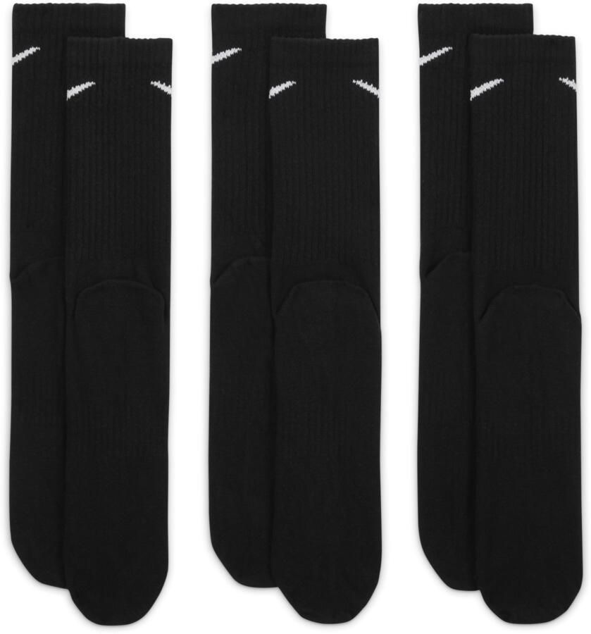 Nike Everyday Lightweight Crew trainingssokken (3 paar) Zwart