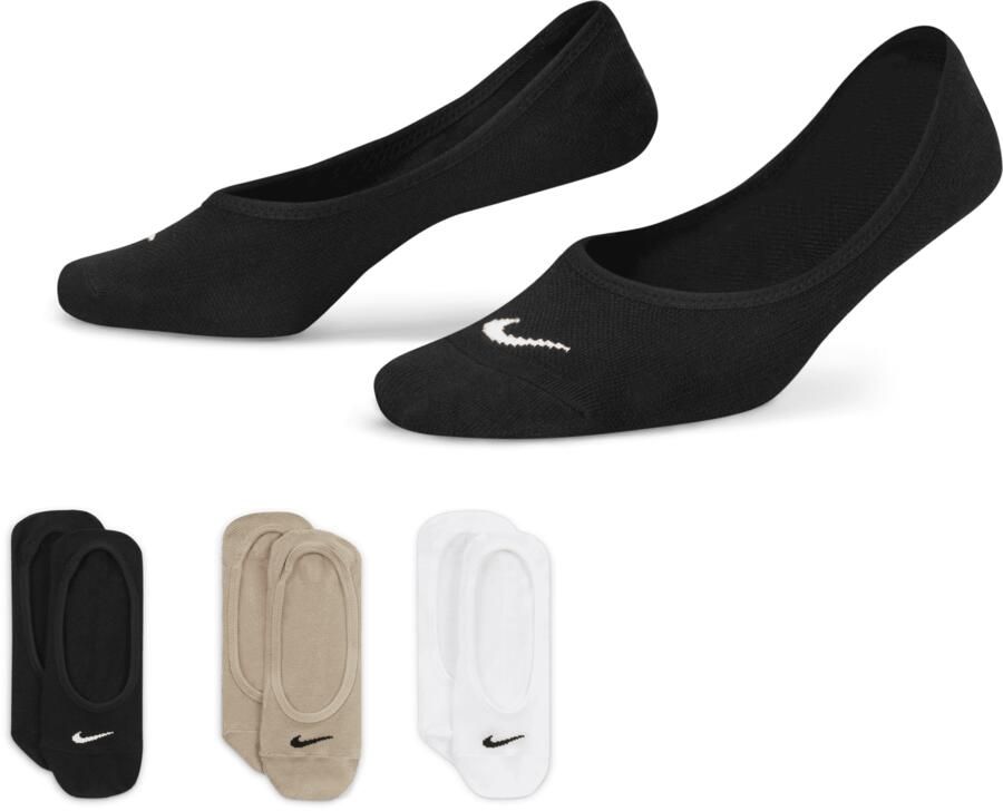 Nike Everyday Lightweight Footie trainingssokken voor dames (3 paar) Meerkleurig