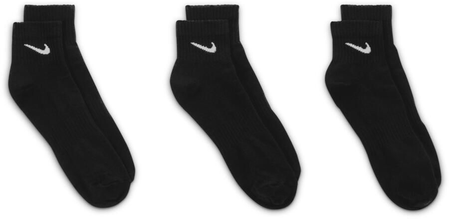 Nike Everyday Lightweight trainingsenkelsokken (3 paar) Zwart - Foto 3