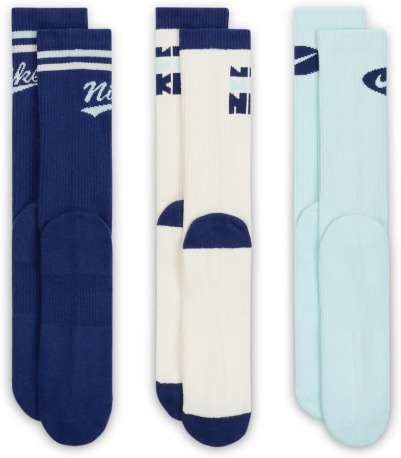 Nike Everyday Plus crew sokken (3 paar) Meerkleurig