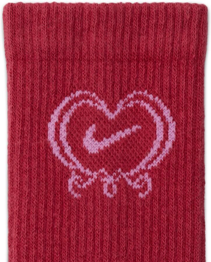 Nike Everyday Plus Crew sokken met demping (1 paar) Rood