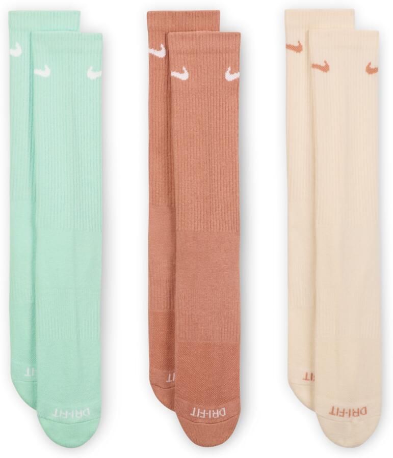 Nike Everyday Plus Cushioned crew trainingssokken (3 paar) Meerkleurig