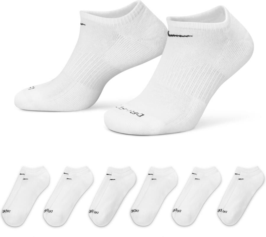 Nike Everyday Plus Cushioned No-show trainingssokken (6 paar) Wit - Foto 4